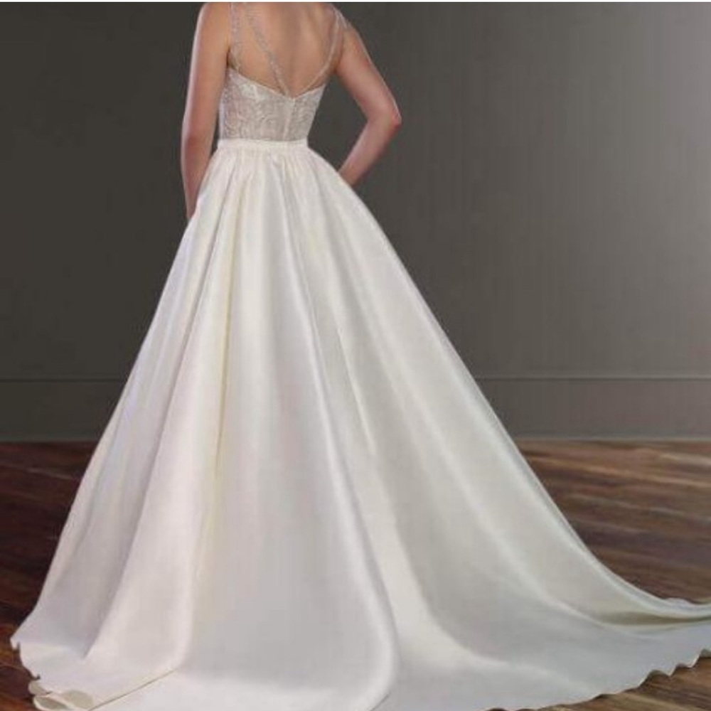NWT Martina Liana Sonny Natural Silk Detachable Wedding Gown Skirt